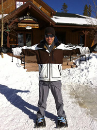 Dr. Leung Snowshoeing